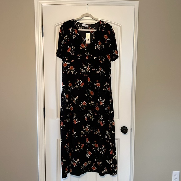 RIHOAS Black Floral Maxi Length Dress - Picture 3 of 6